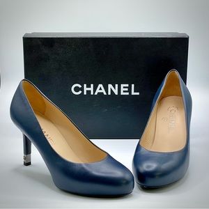 Chanel blue heels